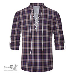 ScotsTee Shop Scottish Cameron of Erracht Dress Clan Tartan Mens Scottish Jacobite Ghillie Casual Shirt