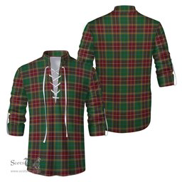 ScotsTee Shop Scottish Baxter Clan Tartan Mens Scottish Jacobite Ghillie Casual Shirt