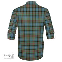 ScotsTee Shop Scottish Brisbane modern Clan Crest Tartan Mens Scottish Jacobite Ghillie Casual Shirt
