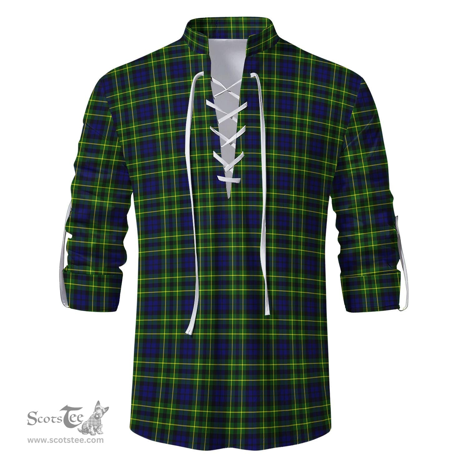 ScotsTee Shop Scottish Campbell of Breadalbane Modern Clan Tartan Mens Scottish Jacobite Ghillie Casual Shirt
