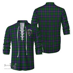 ScotsTee Shop Scottish Carmichael Modern Clan Crest Tartan Mens Scottish Jacobite Ghillie Casual Shirt