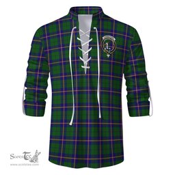 ScotsTee Shop Scottish Carmichael Modern Clan Crest Tartan Mens Scottish Jacobite Ghillie Casual Shirt