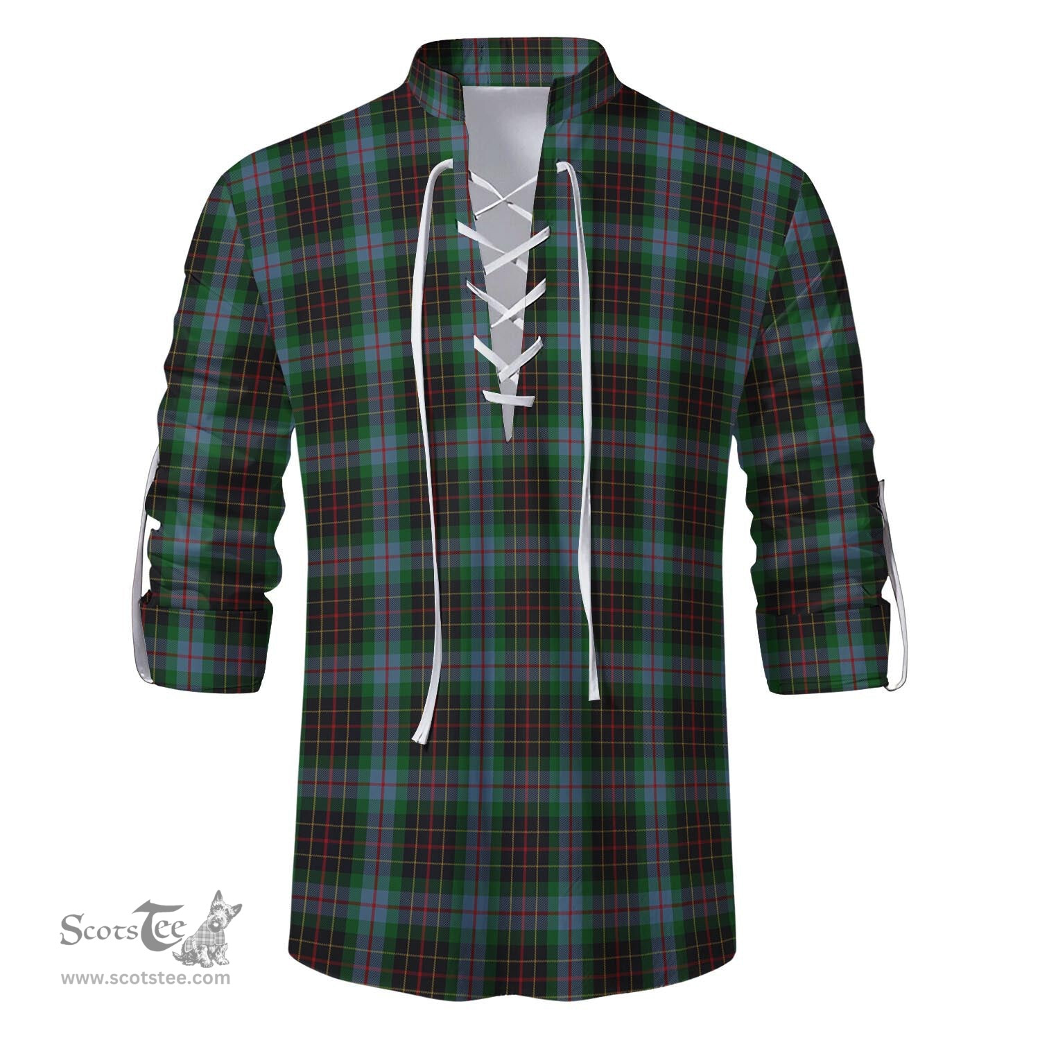 ScotsTee Shop Scottish Brodie Hunting Clan Tartan Mens Scottish Jacobite Ghillie Casual Shirt