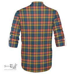 ScotsTee Shop Scottish Buchanan Ancient Clan Crest Tartan Mens Scottish Jacobite Ghillie Casual Shirt