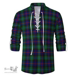 ScotsTee Shop Scottish Calder Modern Clan Tartan Mens Scottish Jacobite Ghillie Casual Shirt