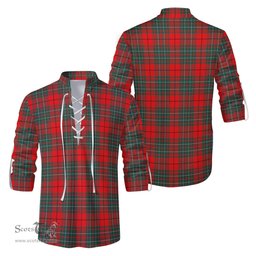 ScotsTee Shop Scottish Cheyne Clan Tartan Mens Scottish Jacobite Ghillie Casual Shirt