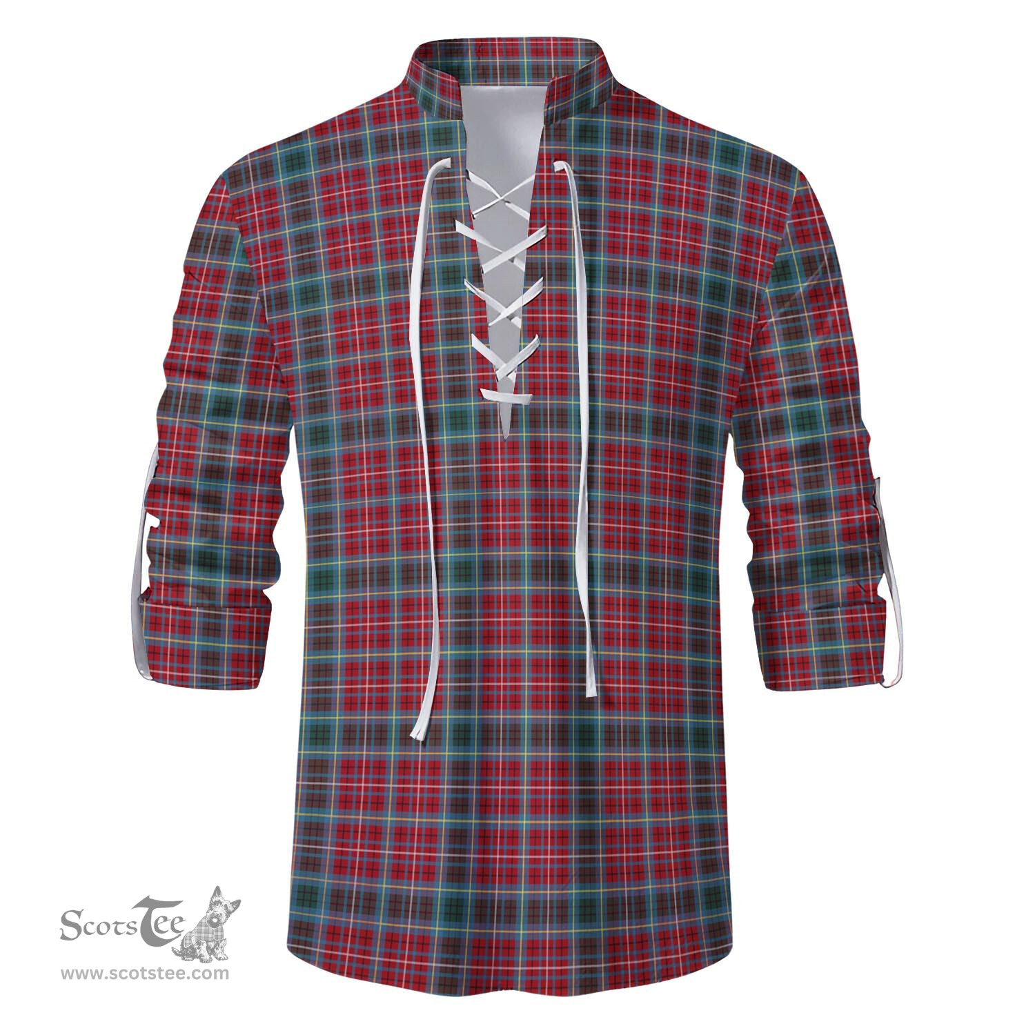 ScotsTee Shop Scottish British Columbia Province Canada Clan Tartan Mens Scottish Jacobite Ghillie Casual Shirt