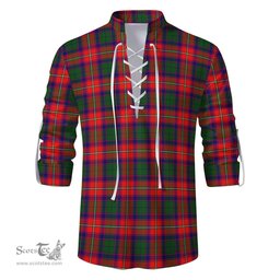 ScotsTee Shop Scottish Belshes Clan Tartan Mens Scottish Jacobite Ghillie Casual Shirt