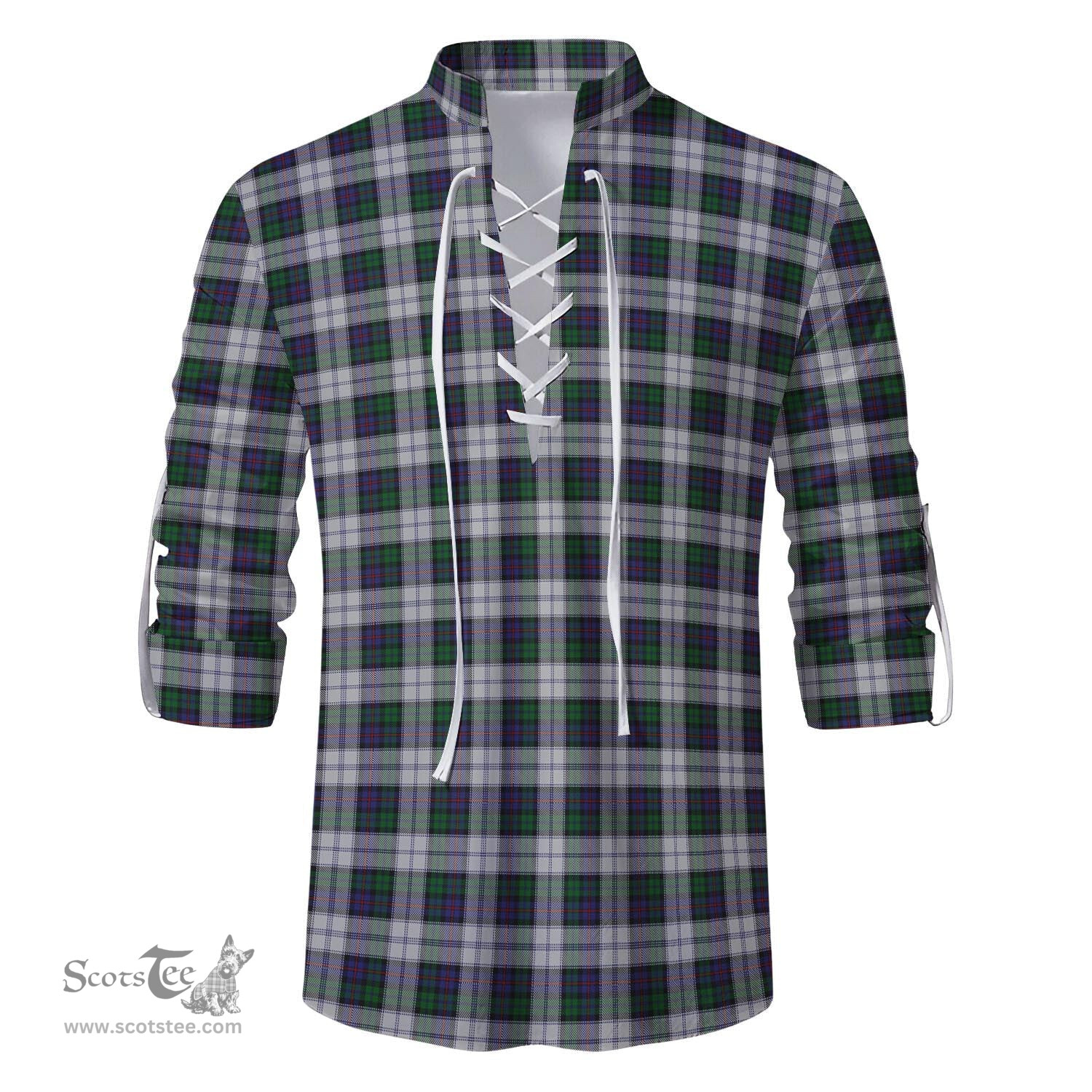 ScotsTee Shop Scottish Campbell of Cawdor Dress Clan Tartan Mens Scottish Jacobite Ghillie Casual Shirt