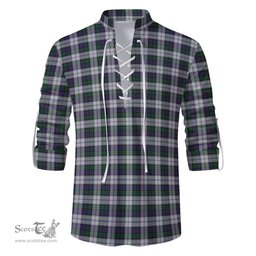 ScotsTee Shop Scottish Campbell of Cawdor Dress Clan Tartan Mens Scottish Jacobite Ghillie Casual Shirt