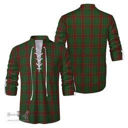 ScotsTee Shop Scottish Cavan County Ireland Clan Tartan Mens Scottish Jacobite Ghillie Casual Shirt