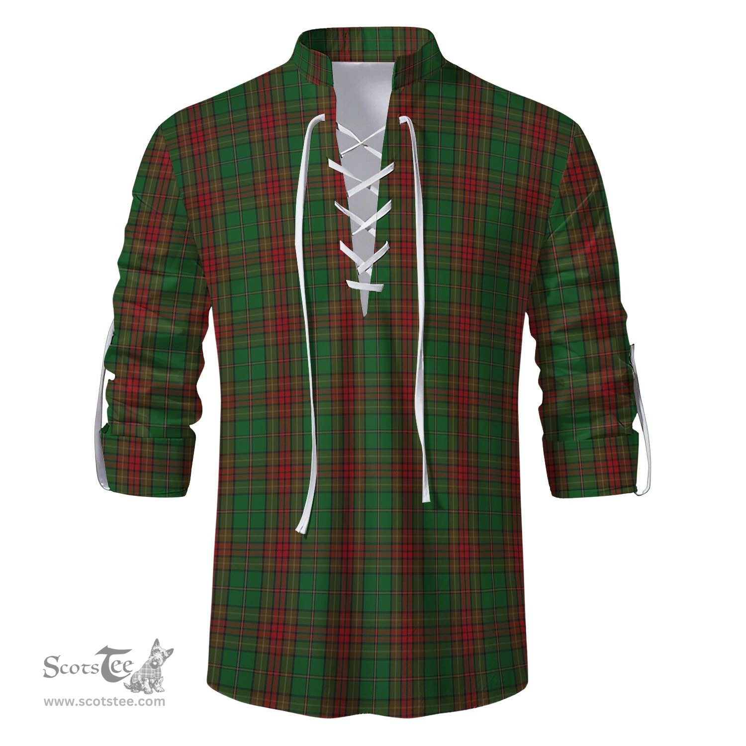 ScotsTee Shop Scottish Cavan County Ireland Clan Tartan Mens Scottish Jacobite Ghillie Casual Shirt