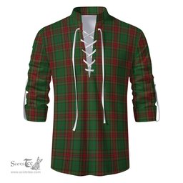 ScotsTee Shop Scottish Cavan County Ireland Clan Tartan Mens Scottish Jacobite Ghillie Casual Shirt
