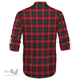 ScotsTee Shop Scottish Charteris Clan Tartan Mens Scottish Jacobite Ghillie Casual Shirt