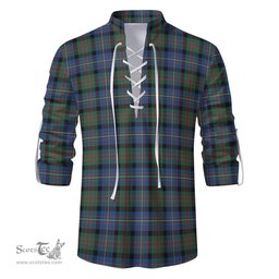 ScotsTee Shop Scottish Cameron of Erracht Ancient Clan Tartan Mens Scottish Jacobite Ghillie Casual Shirt