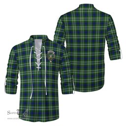 ScotsTee Shop Scottish Blackadder Clan Crest Tartan Mens Scottish Jacobite Ghillie Casual Shirt