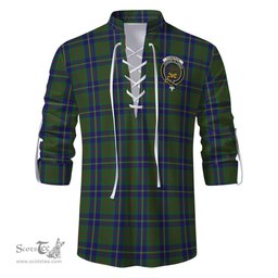 ScotsTee Shop Scottish Cameron of Lochiel Hunting Clan Crest Tartan Mens Scottish Jacobite Ghillie Casual Shirt