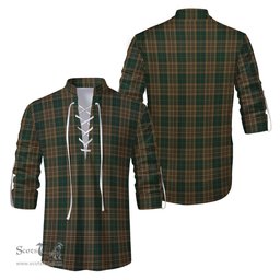 ScotsTee Shop Scottish Fitzsimmons Clan Tartan Mens Scottish Jacobite Ghillie Casual Shirt