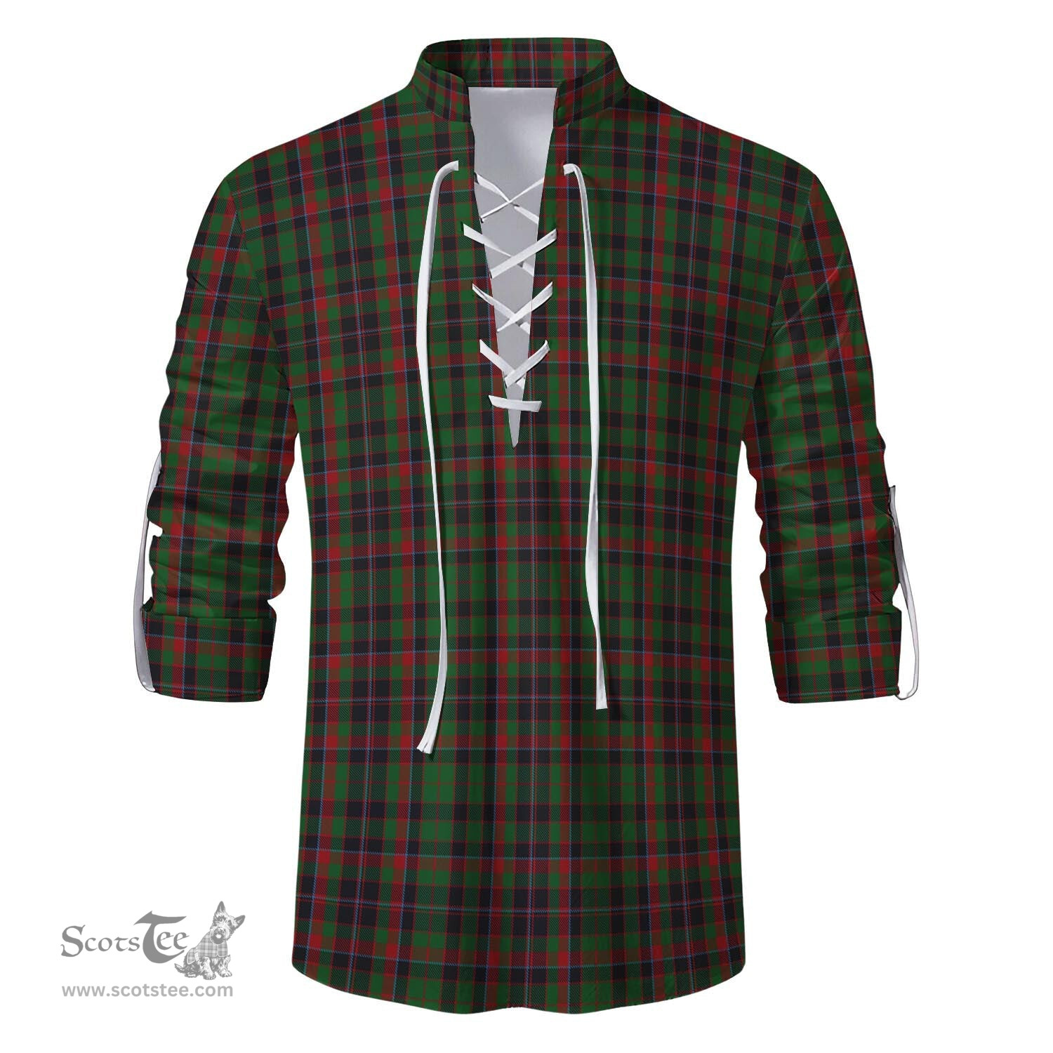 ScotsTee Shop Scottish Cumming Hunting Clan Tartan Mens Scottish Jacobite Ghillie Casual Shirt