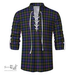ScotsTee Shop Scottish Fleming Clan Tartan Mens Scottish Jacobite Ghillie Casual Shirt