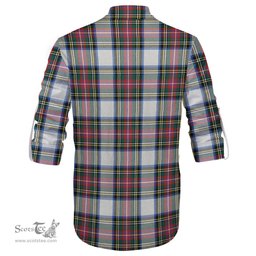 ScotsTee Shop Scottish Dennistoun Clan Crest Tartan Mens Scottish Jacobite Ghillie Casual Shirt