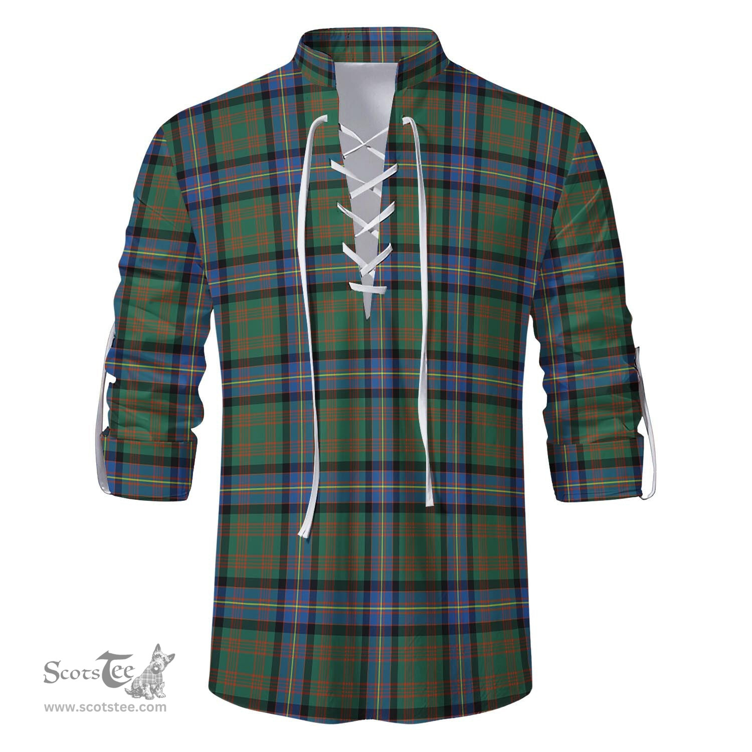 ScotsTee Shop Scottish Cochrane Ancient Clan Tartan Mens Scottish Jacobite Ghillie Casual Shirt
