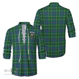 ScotsTee Shop Scottish Duncan Ancient Clan Crest Tartan Mens Scottish Jacobite Ghillie Casual Shirt