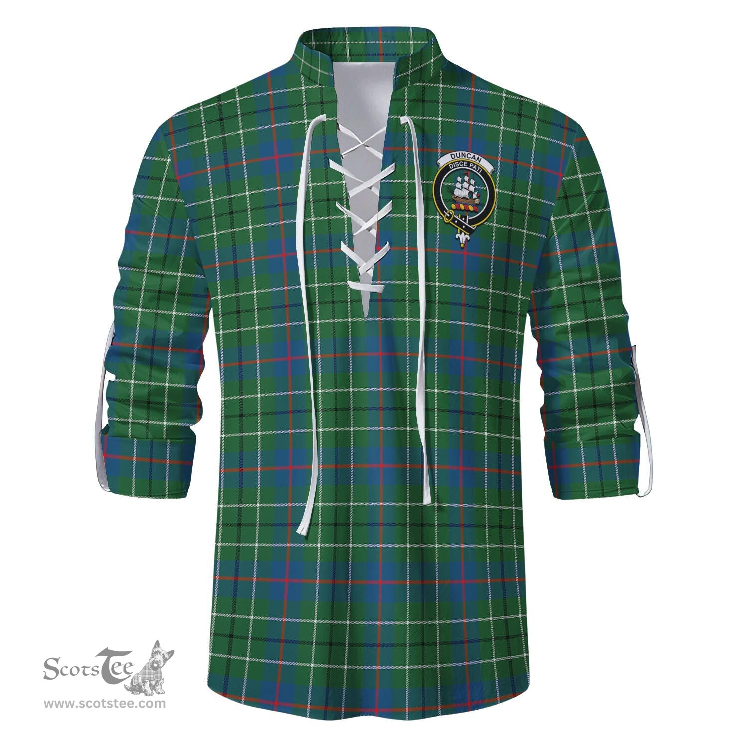 ScotsTee Shop Scottish Duncan Ancient Clan Crest Tartan Mens Scottish Jacobite Ghillie Casual Shirt