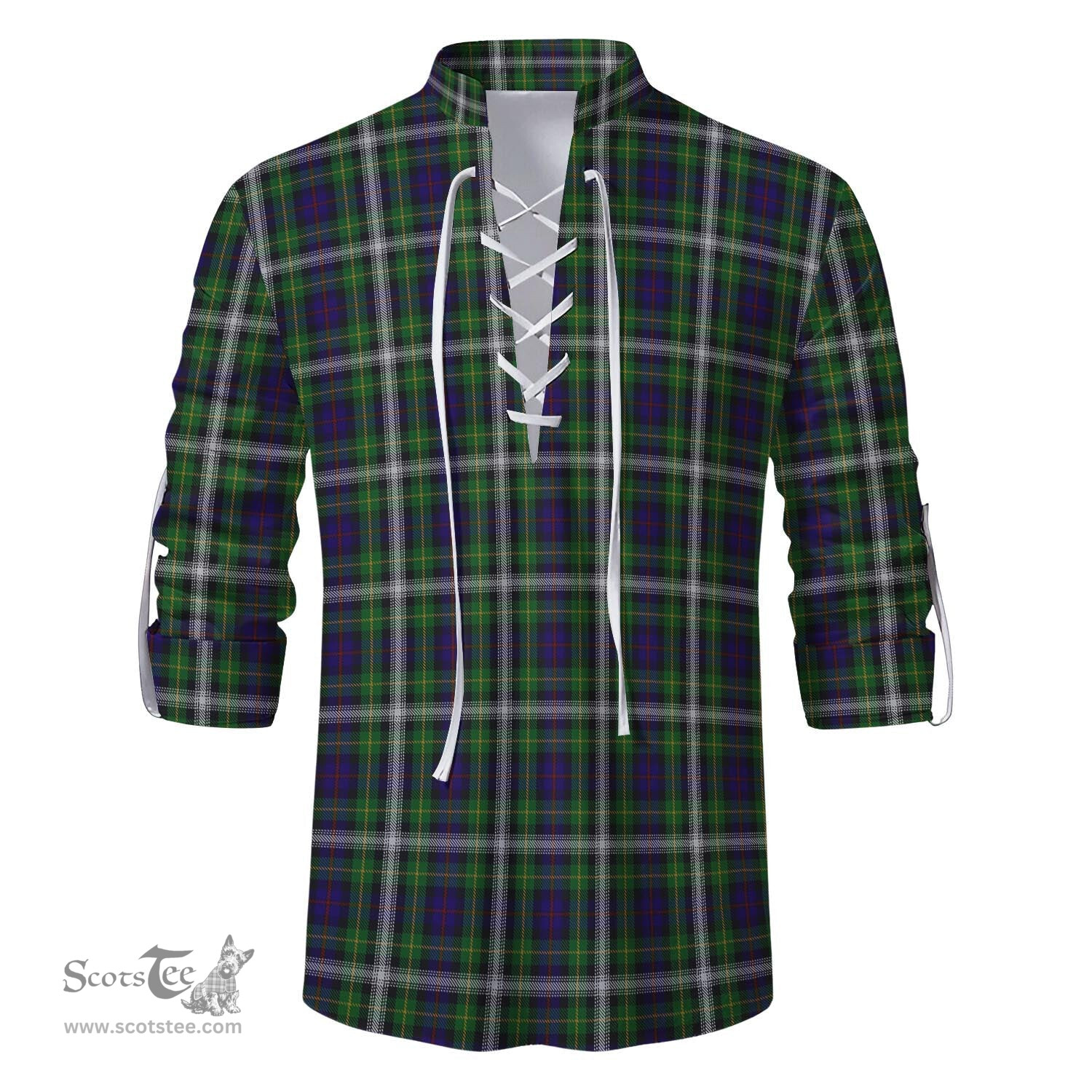 ScotsTee Shop Scottish Farquharson Dress Clan Tartan Mens Scottish Jacobite Ghillie Casual Shirt