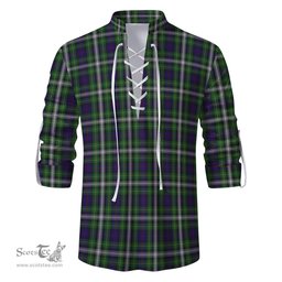 ScotsTee Shop Scottish Farquharson Dress Clan Tartan Mens Scottish Jacobite Ghillie Casual Shirt