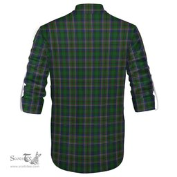 ScotsTee Shop Scottish Cockburn Clan Crest Tartan Mens Scottish Jacobite Ghillie Casual Shirt