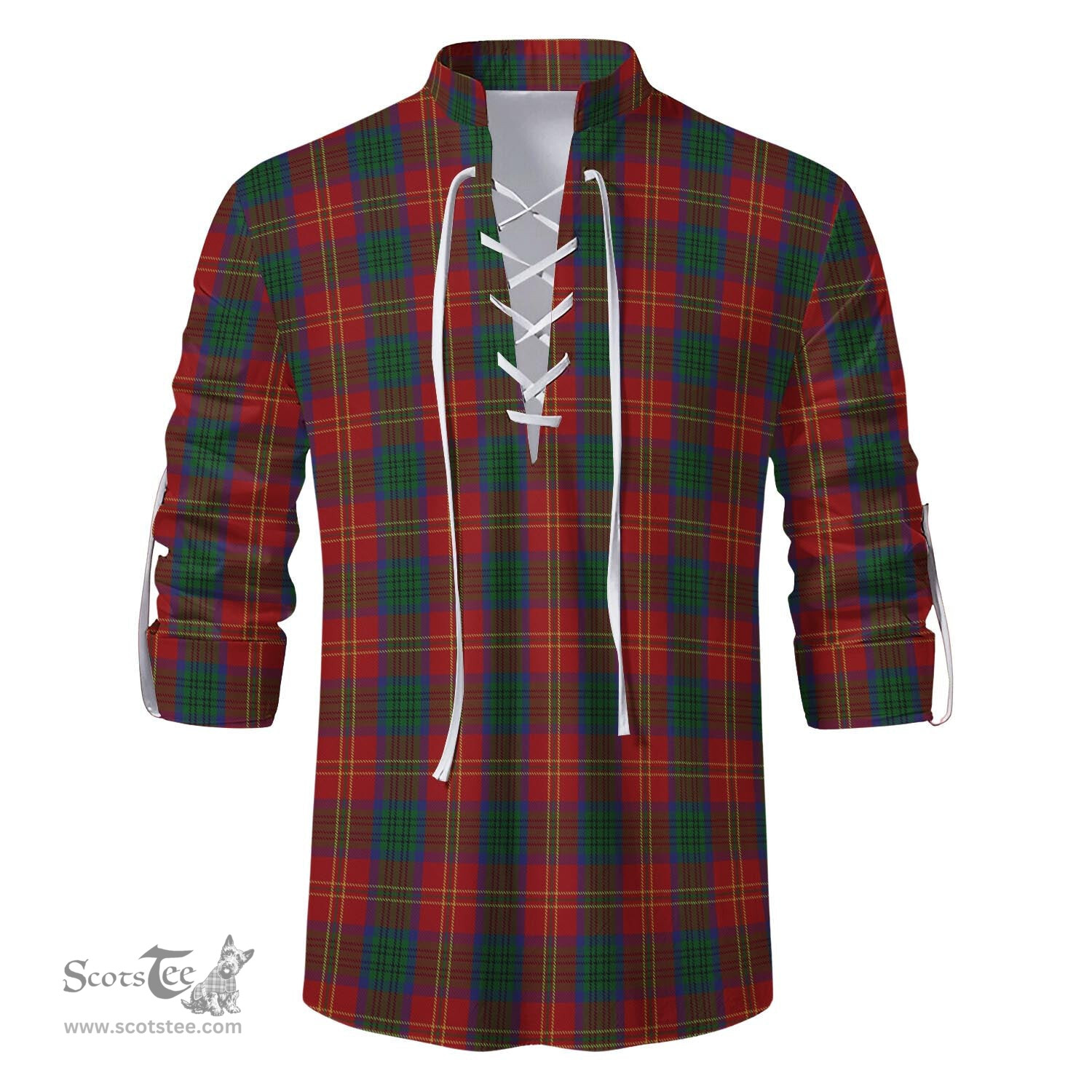 ScotsTee Shop Scottish Connolly Dress Clan Tartan Mens Scottish Jacobite Ghillie Casual Shirt