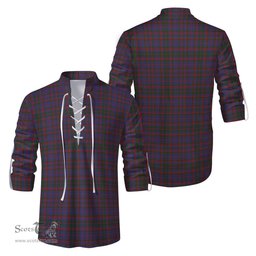 ScotsTee Shop Scottish Cumming Clan Tartan Mens Scottish Jacobite Ghillie Casual Shirt