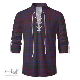 ScotsTee Shop Scottish Cumming Clan Tartan Mens Scottish Jacobite Ghillie Casual Shirt