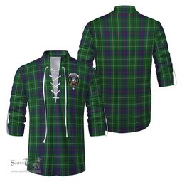 ScotsTee Shop Scottish Duncan Clan Crest Tartan Mens Scottish Jacobite Ghillie Casual Shirt