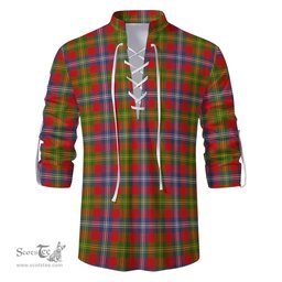 ScotsTee Shop Scottish Forrester Clan Tartan Mens Scottish Jacobite Ghillie Casual Shirt