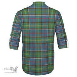 ScotsTee Shop Scottish Colville Clan Crest Tartan Mens Scottish Jacobite Ghillie Casual Shirt