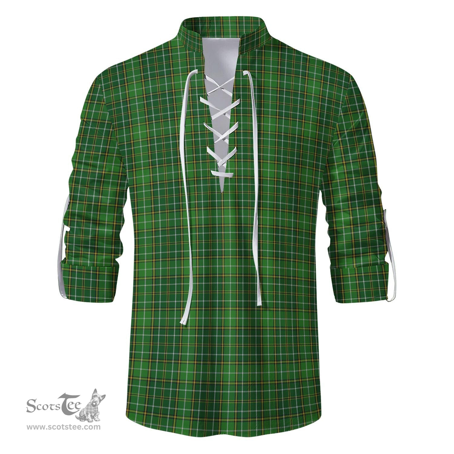 ScotsTee Shop Scottish Forrester or Foster Hunting Clan Tartan Mens Scottish Jacobite Ghillie Casual Shirt