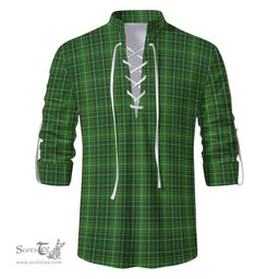ScotsTee Shop Scottish Forrester or Foster Hunting Clan Tartan Mens Scottish Jacobite Ghillie Casual Shirt