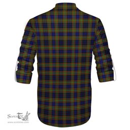 ScotsTee Shop Scottish Clelland Modern Clan Tartan Mens Scottish Jacobite Ghillie Casual Shirt