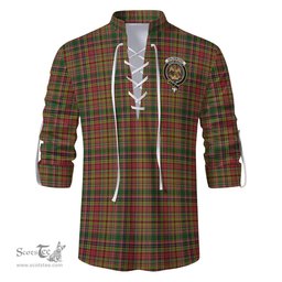 ScotsTee Shop Scottish Drummond of Strathallan Clan Crest Tartan Mens Scottish Jacobite Ghillie Casual Shirt