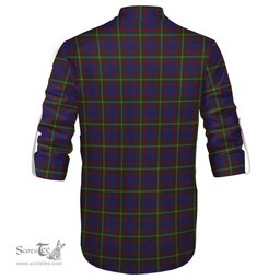 ScotsTee Shop Scottish Durie Clan Crest Tartan Mens Scottish Jacobite Ghillie Casual Shirt