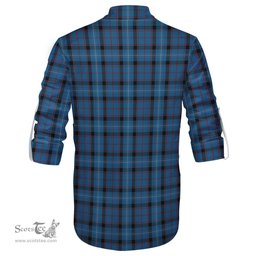 ScotsTee Shop Scottish Fitzgerald Family Clan Tartan Mens Scottish Jacobite Ghillie Casual Shirt