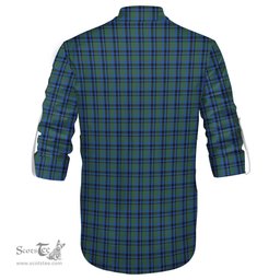 ScotsTee Shop Scottish Falconer Clan Crest Tartan Mens Scottish Jacobite Ghillie Casual Shirt