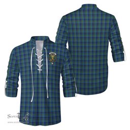 ScotsTee Shop Scottish Falconer Clan Crest Tartan Mens Scottish Jacobite Ghillie Casual Shirt