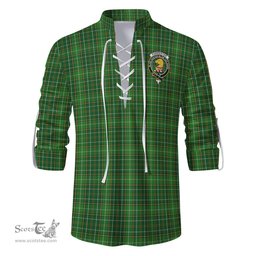 ScotsTee Shop Scottish Forrester or Foster Hunting Clan Crest Tartan Mens Scottish Jacobite Ghillie Casual Shirt