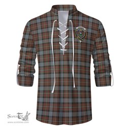 ScotsTee Shop Scottish Ferguson Weathered Clan Crest Tartan Mens Scottish Jacobite Ghillie Casual Shirt