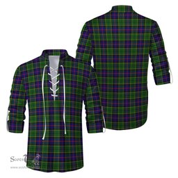 ScotsTee Shop Scottish Forsyth Modern Clan Tartan Mens Scottish Jacobite Ghillie Casual Shirt