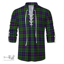 ScotsTee Shop Scottish Forsyth Modern Clan Tartan Mens Scottish Jacobite Ghillie Casual Shirt