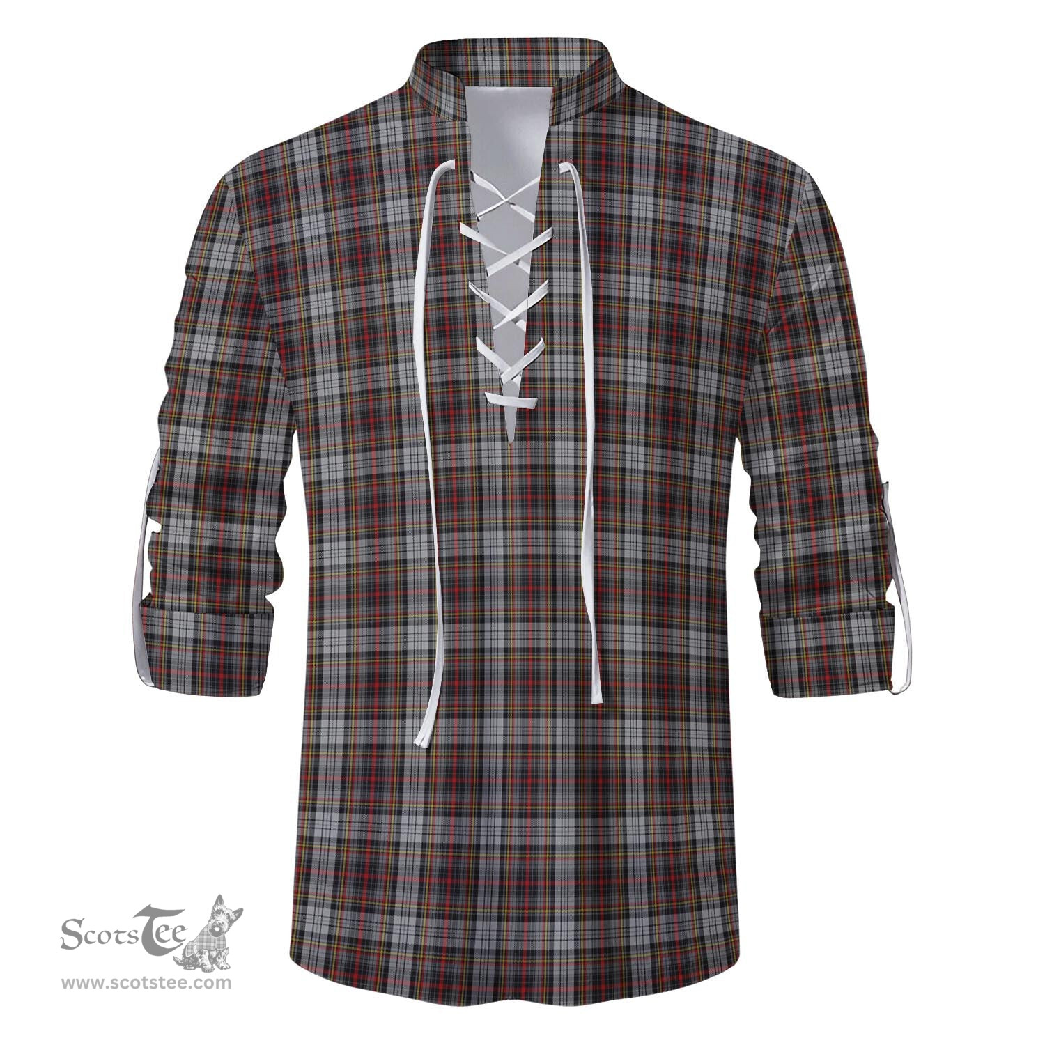 ScotsTee Shop Scottish Douglas Ancient Dress Clan Tartan Mens Scottish Jacobite Ghillie Casual Shirt